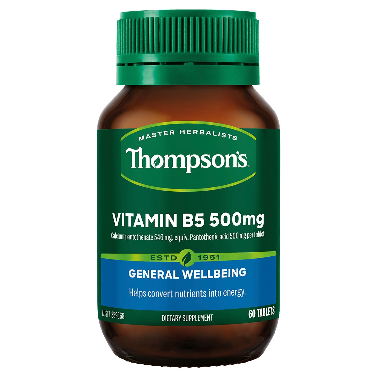 Thompsons Vitamin B5 500mg 60 Tablets