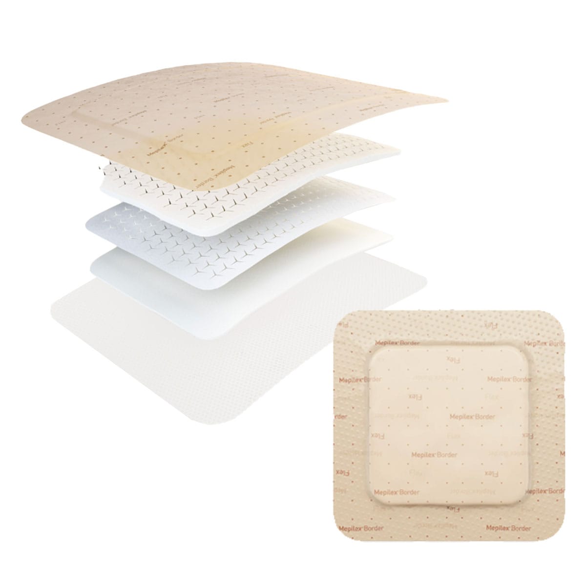 Mepilex Border Flex Wound Dressing 595211 7.5Cm X 7.5Cm Single