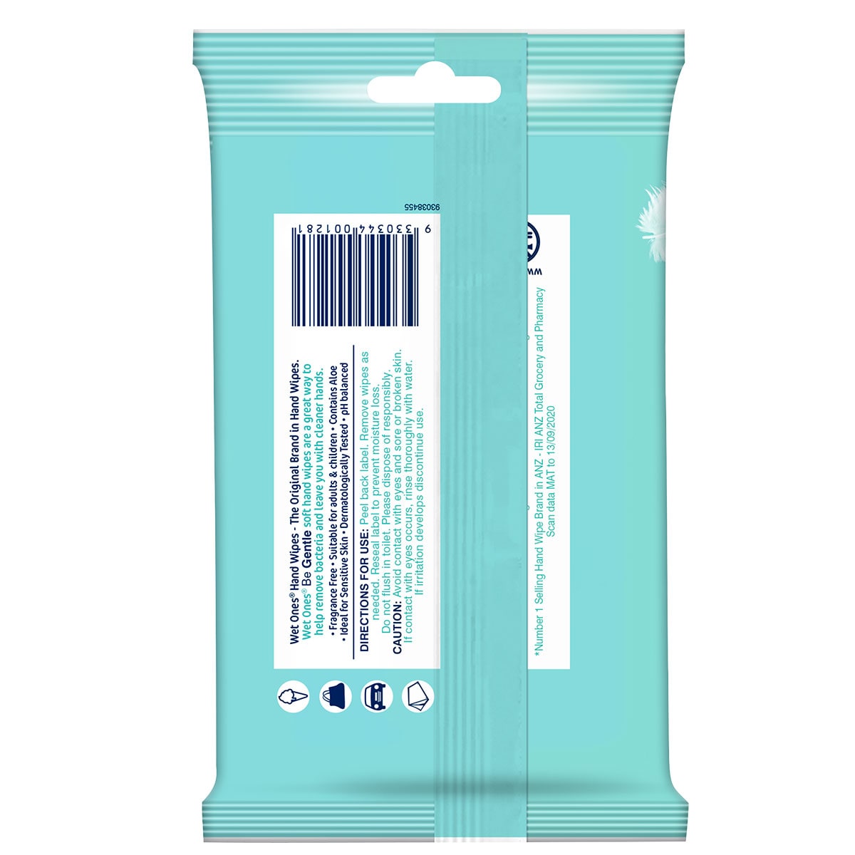 Wet Ones Be Gentle Sensitive 15 Antibacterial Wipes