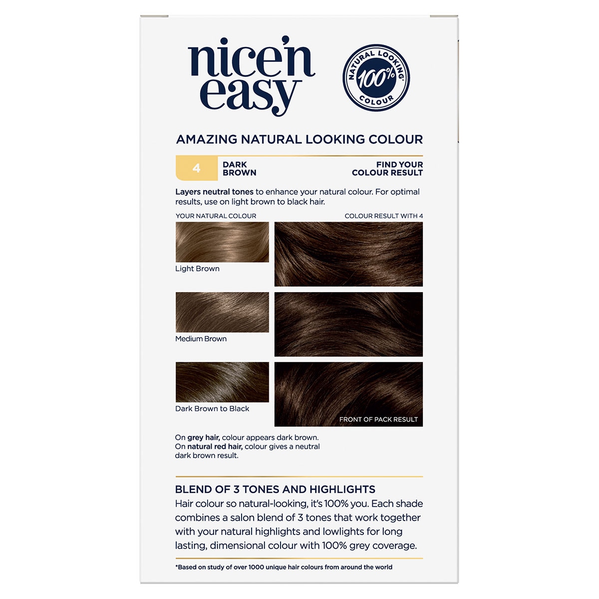 Clairol Nice N Easy 4 Natural Dark Brown Hair Colour