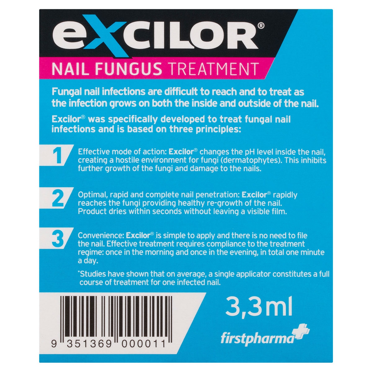 Excilor Solution Fungal Nail Treatment 3.3Ml