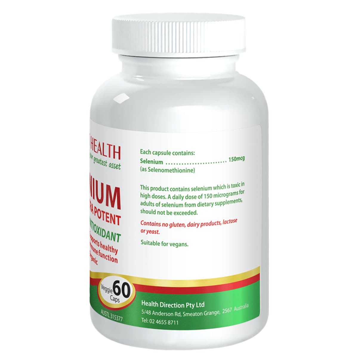 Cabot Health Selenium Ultra Potent 60 Capsules