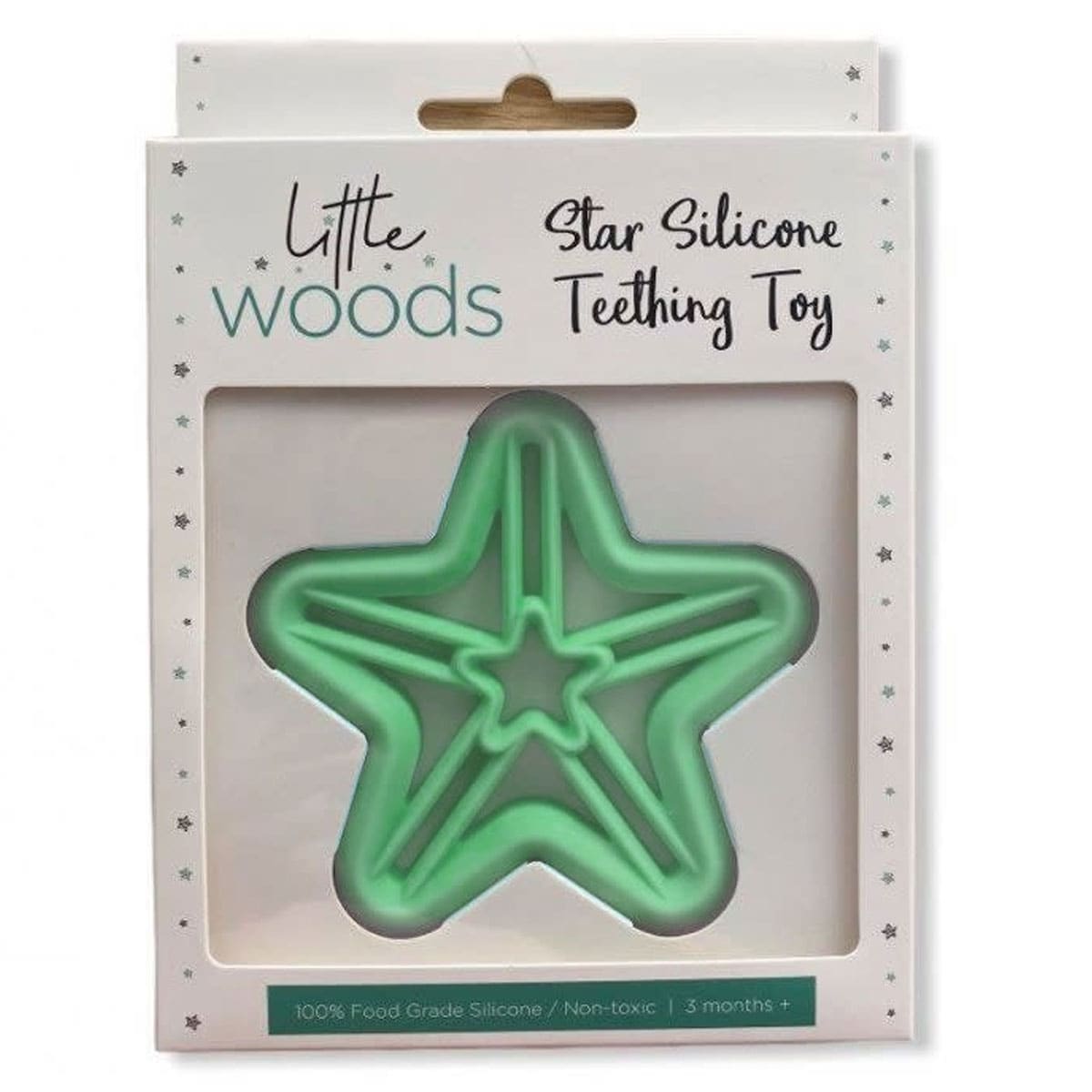 Little Woods Shooting Star Silicone Baby Teether Mint