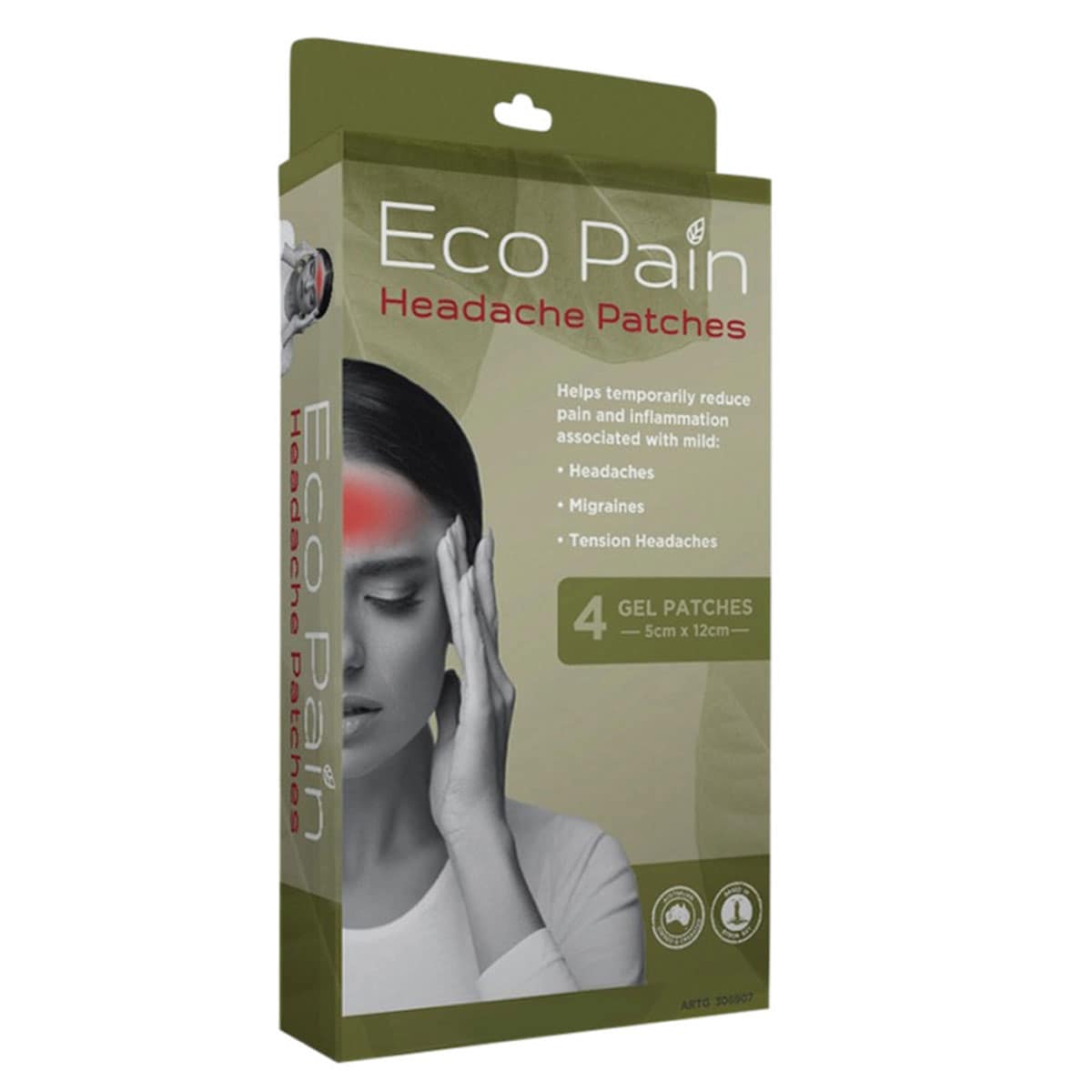 Eco Pain Relief Headache Gel Patches 4 Pack