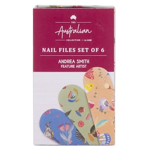 The Australian Collection Set Of 6 Nail Files Andrea Smith (Colours Selected At Random)