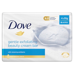 Dove Gentle Exfoliating Beauty Cream Bar 90G X 4 Bars