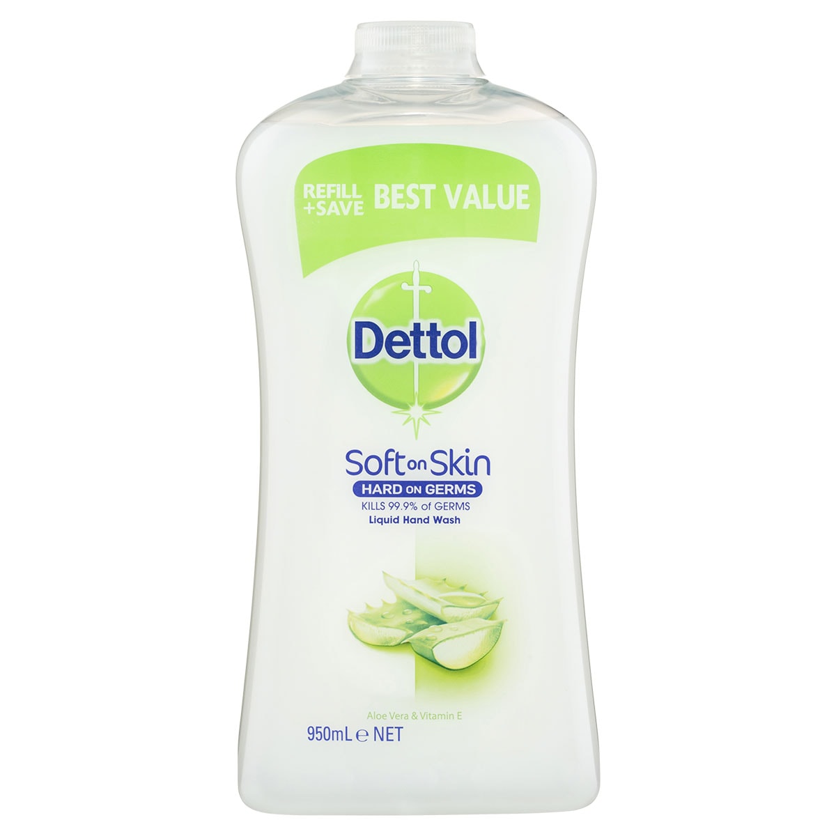 Dettol Liquid Hand Wash Aloe Vera & Vitamin E Refill 950Ml