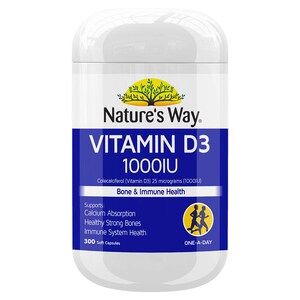 Natures Way Vitamin D3 1000Iu 300 Capsules