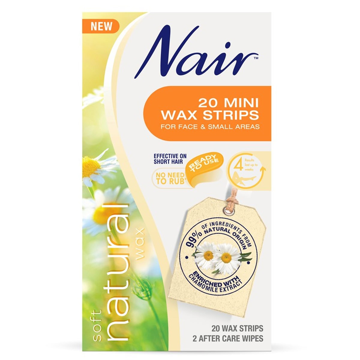 Nair Natural Mini Wax Strips 20 Pack