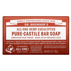 Dr Bronners Pure Castile Bar Soap Eucalyptus 140G