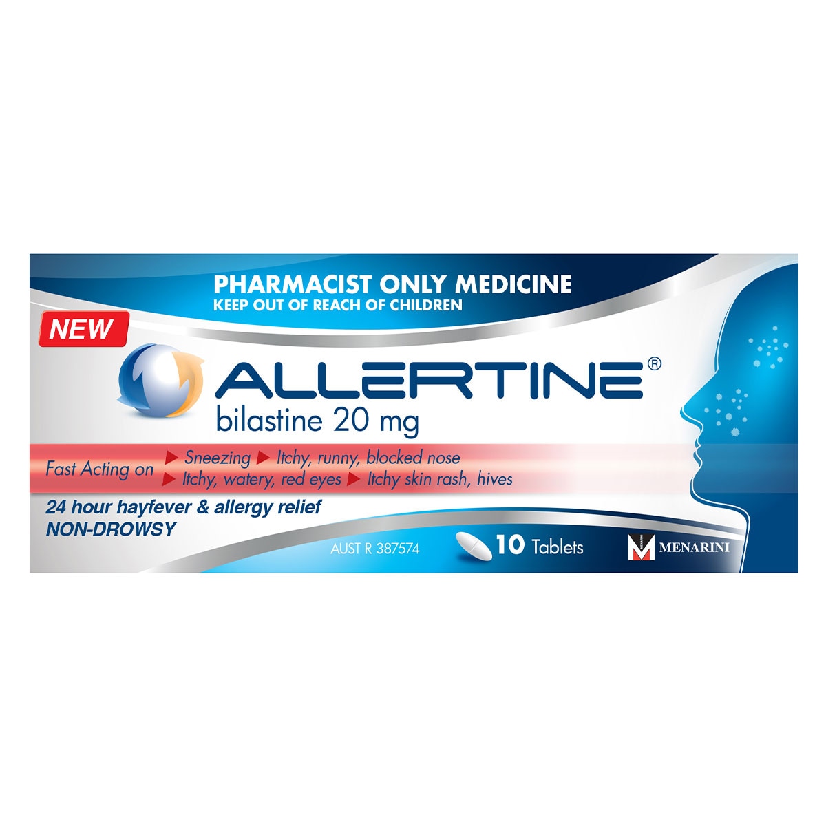 Allertine Bilastine (20mg) 10 Tablets