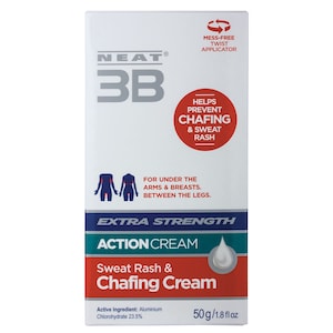 Neat 3B Action Cream Extra Strength Chaffing & Sweat Rash 50G