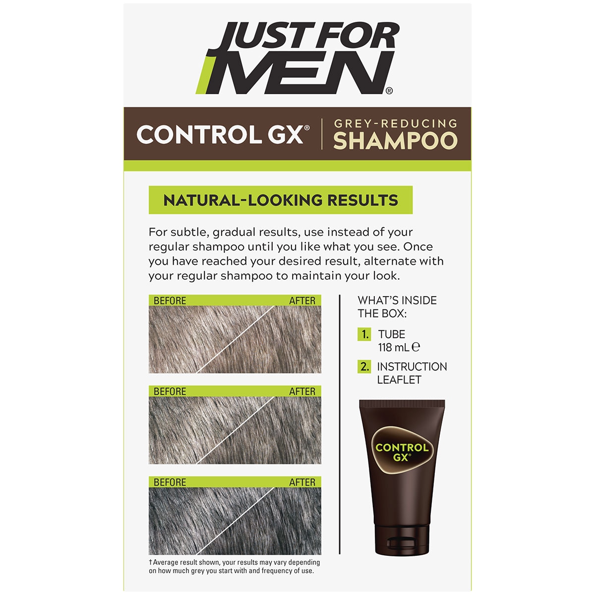 Just For Men Control Gx Grey-Reducing Regular Shampoo 118Ml