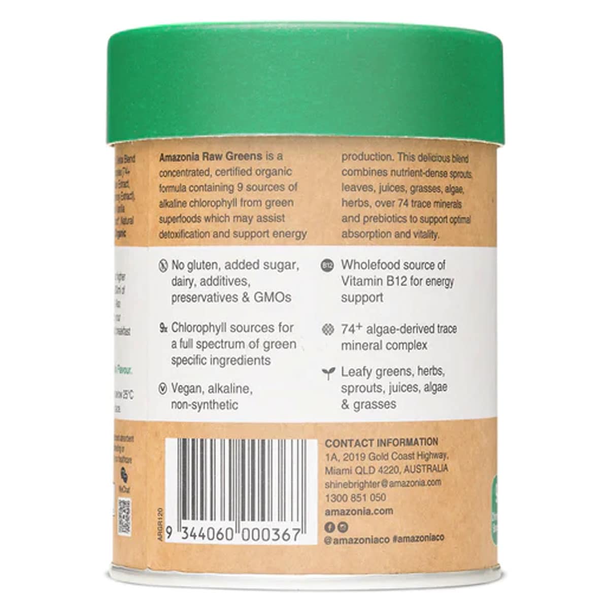 Amazonia Raw Prebiotic Greens 120G