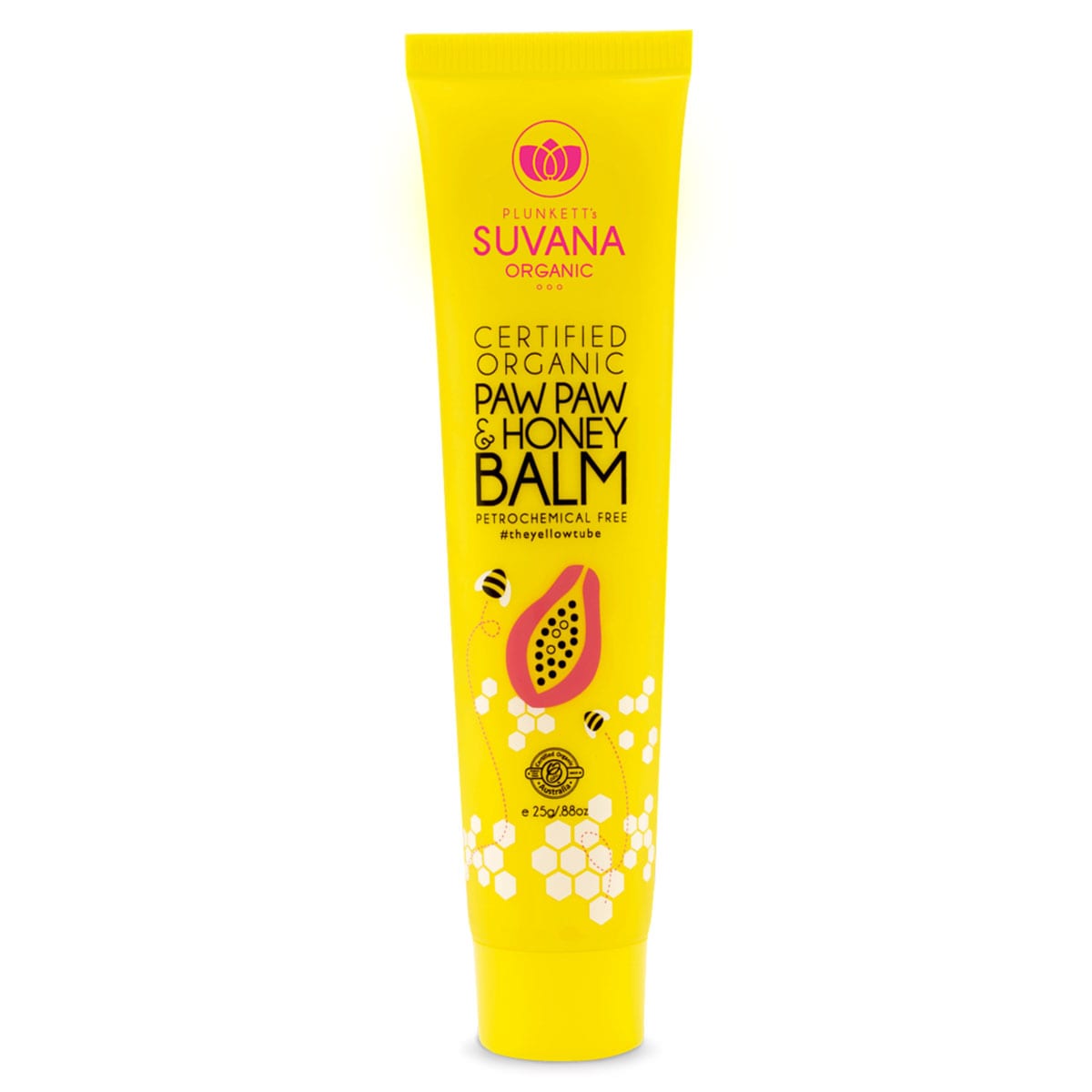 Suvana Certified Organic Pawpaw & Honey Lip Balm 25G