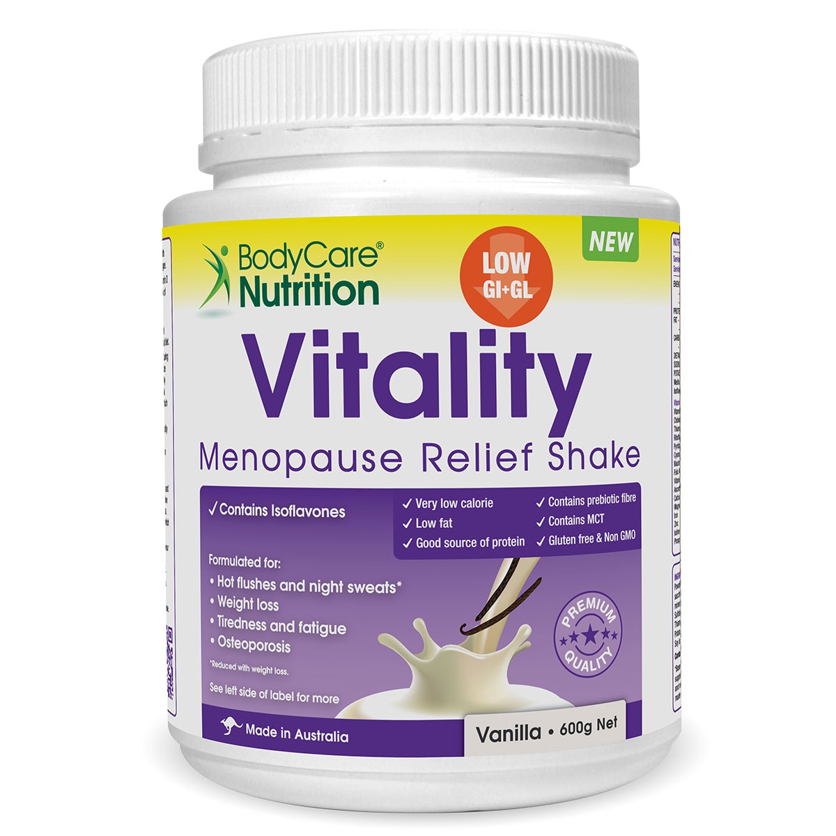 Bodycare Nutrition Vitality Menopause Relief Shake Vanilla 600G