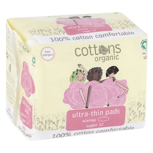 Cottons Ultrathin Pads With Wings Super 12 Pack