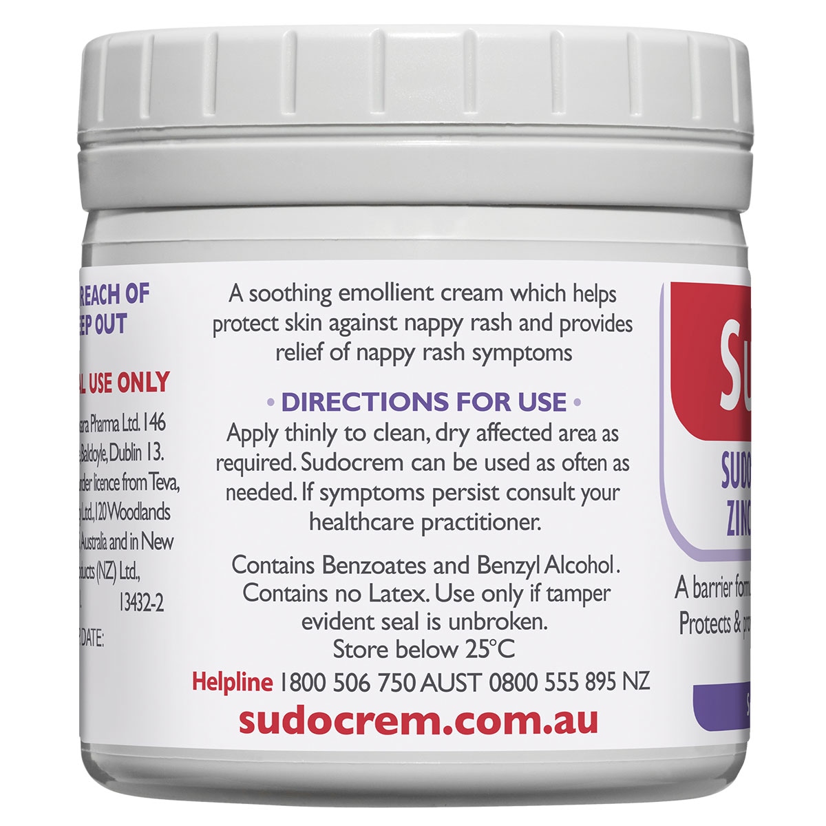 Sudocrem Healing Cream For Nappy Rash 125G