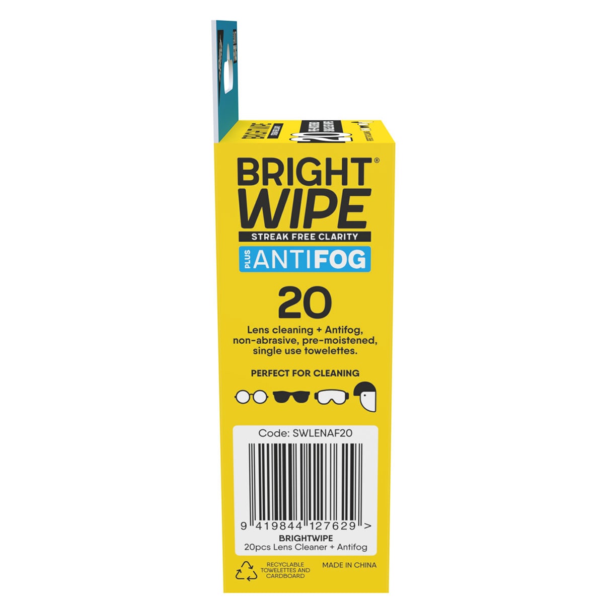 Bright Wipe Antifog Lens Wipe 20 Pack