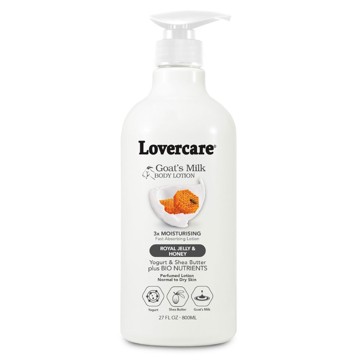 Lovers Care Goats Milk Body Lotion Royal Jelly & Honey 800Ml