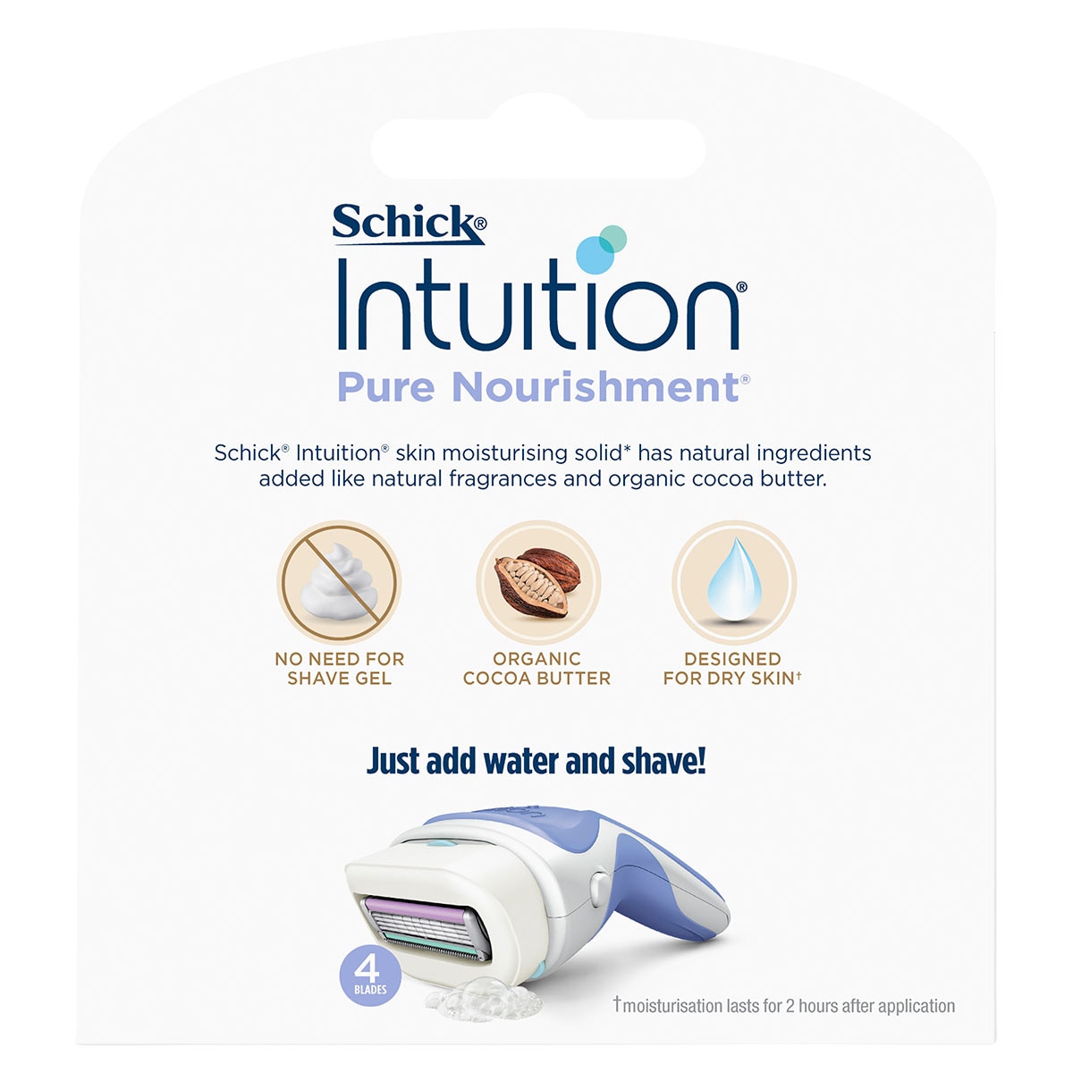 Schick Intuition Pure Nourishment Razor Refill Cartridges 3 Pack