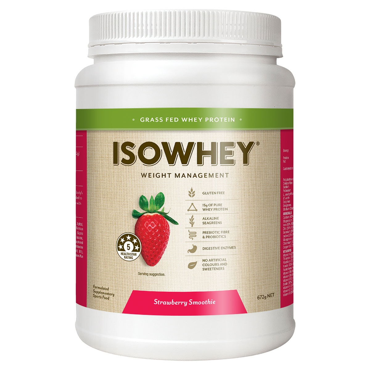 Isowhey Complete Strawberry Smoothie 672G