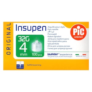 Insupen Pen Needle 32G X 4Mm 100 Pieces