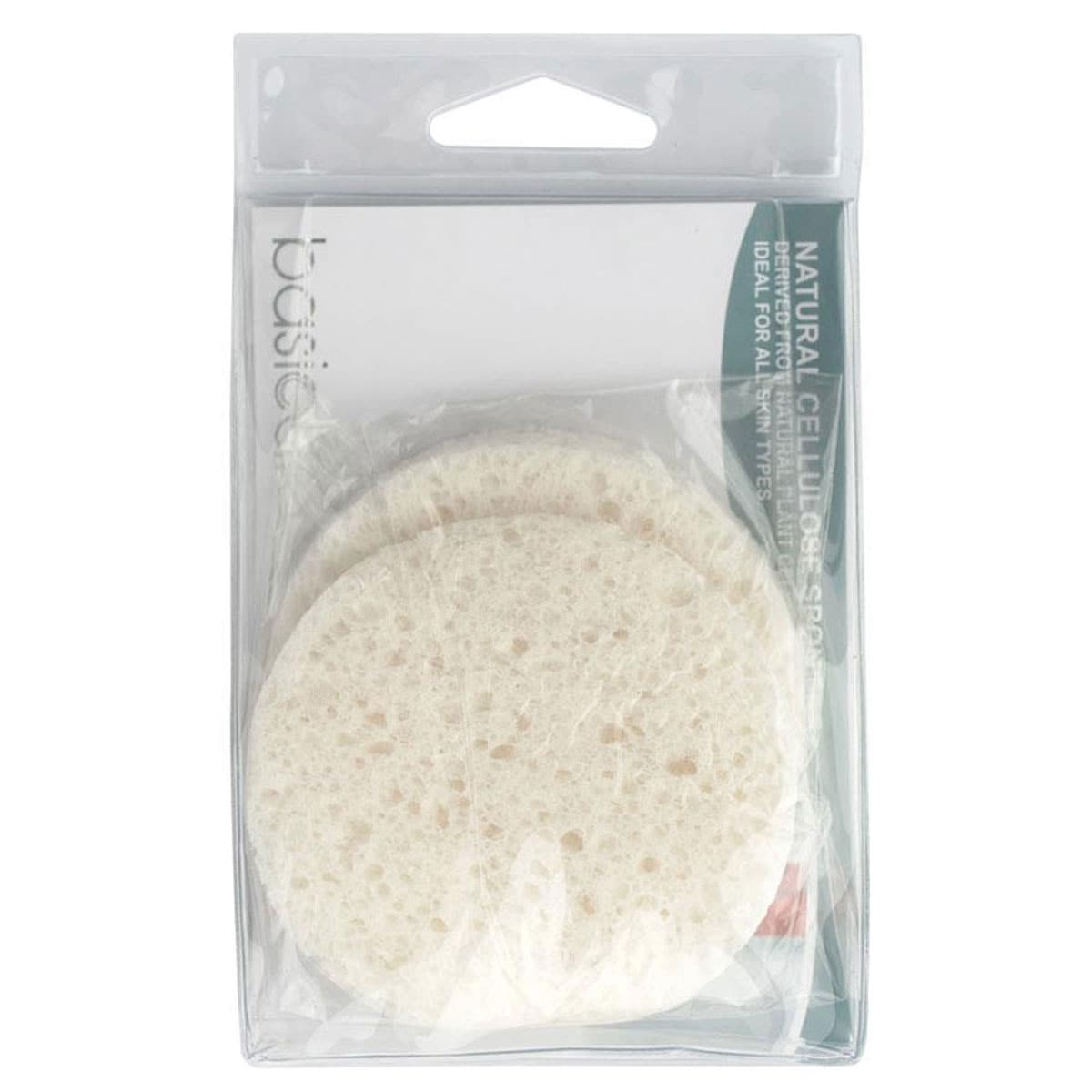 Basicare Natural Cellulose Cleansing Sponge 7.5Cm 2 Pack