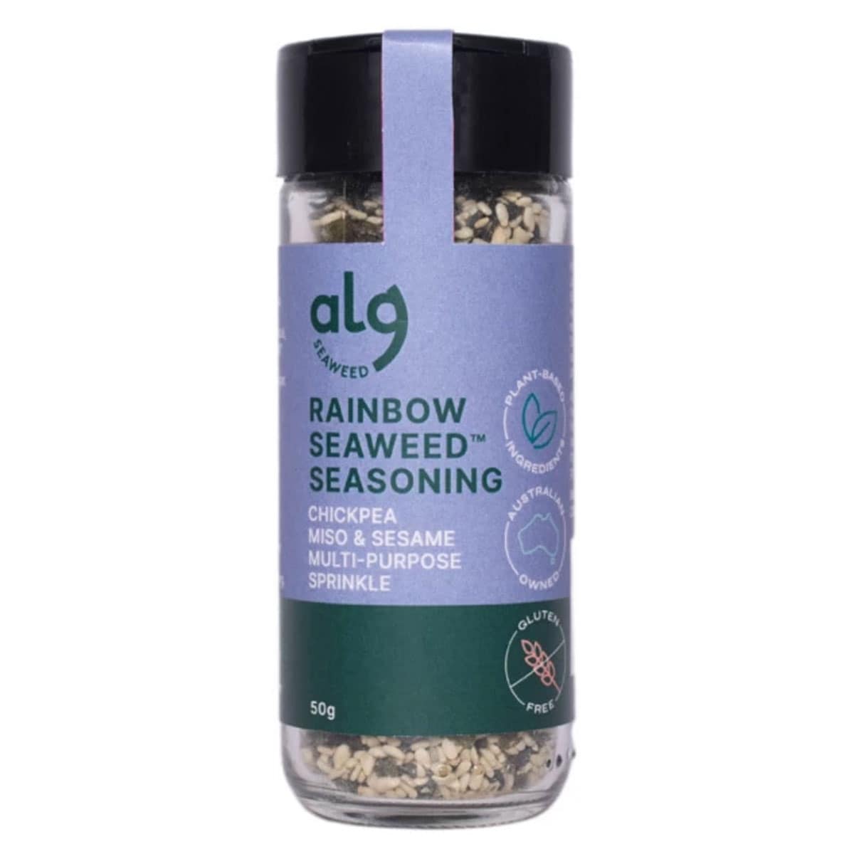 Alg Rainbow Seaweed Seasoning Chickpea Miso & Sesame 50G