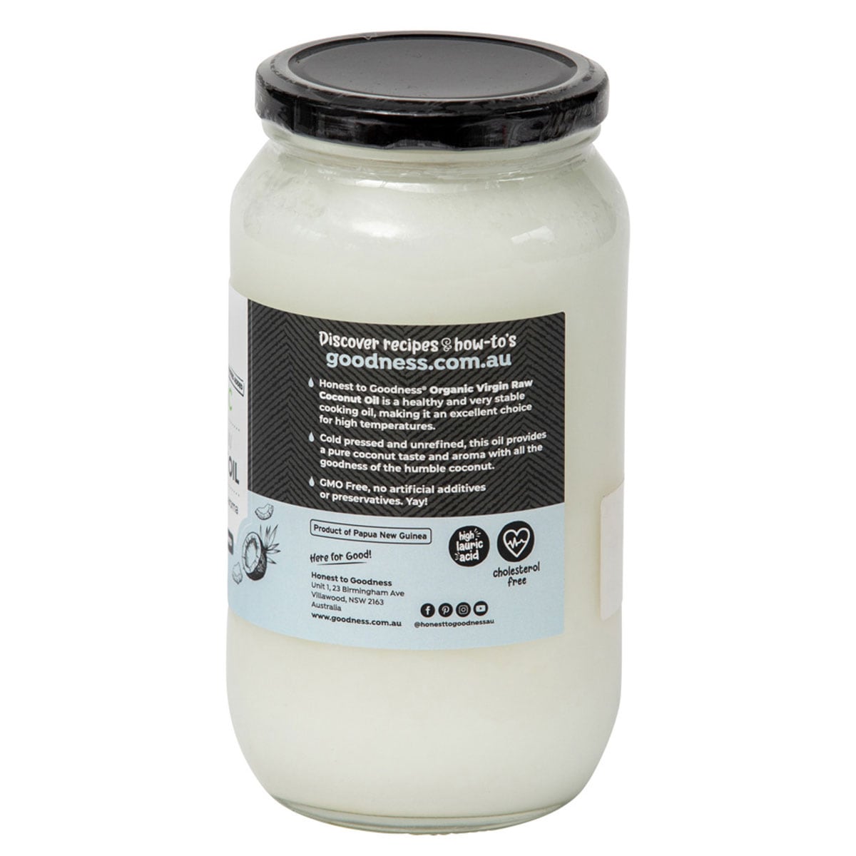 Honest To Goodness Organic Coconut Oil Virgin 1 Litre