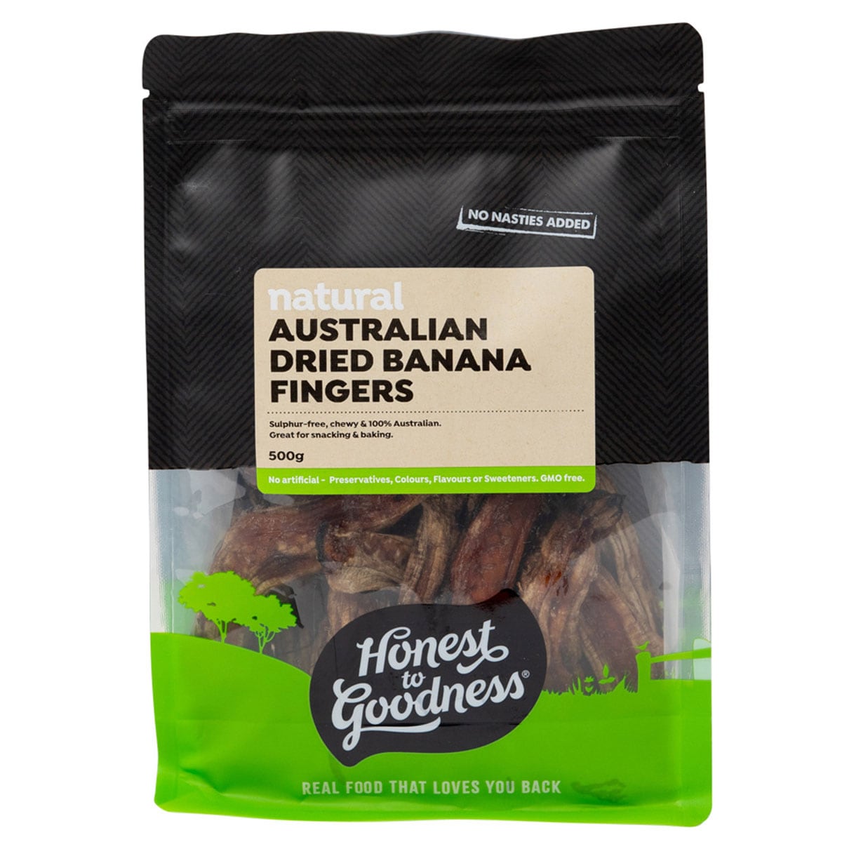 Honest to Goodness Organic Dried Banana Fingers 500g