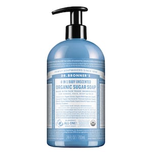 Dr Bronners Organic Sugar Soap Baby Unscented 710Ml