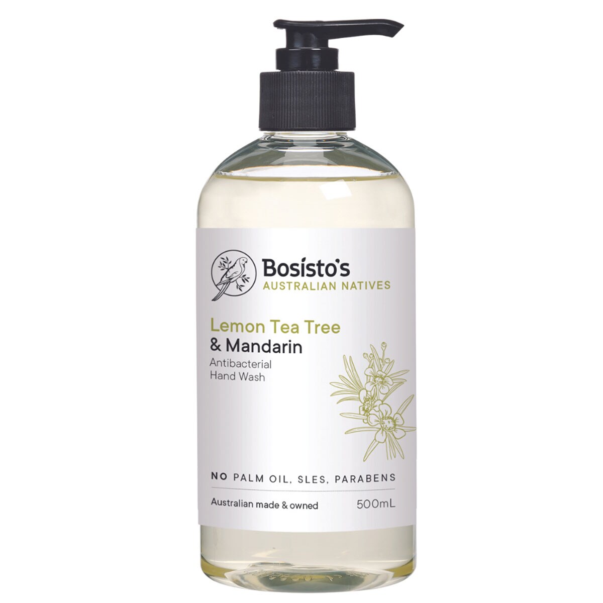 Bosistos Lemon Tea Tree & Mandarin Hand Wash 500Ml