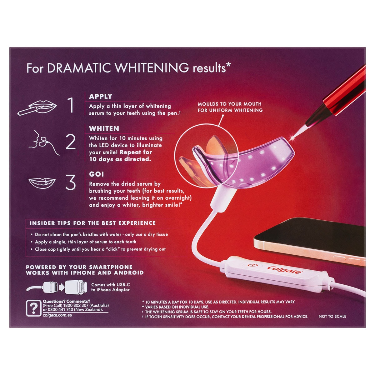 Colgate Optic White Flexlight Led Whitening Kit