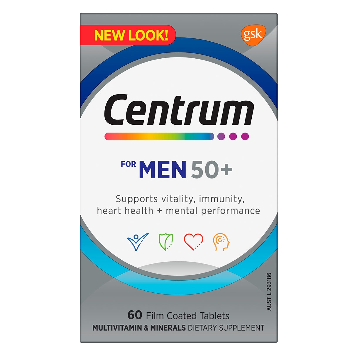 Centrum For Men 50+ 60 Tablets