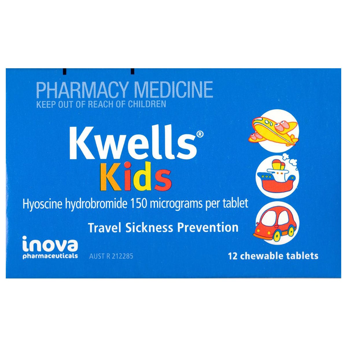 Kwells Kids Travel Sickness Tablets 12 Chewable Tablets