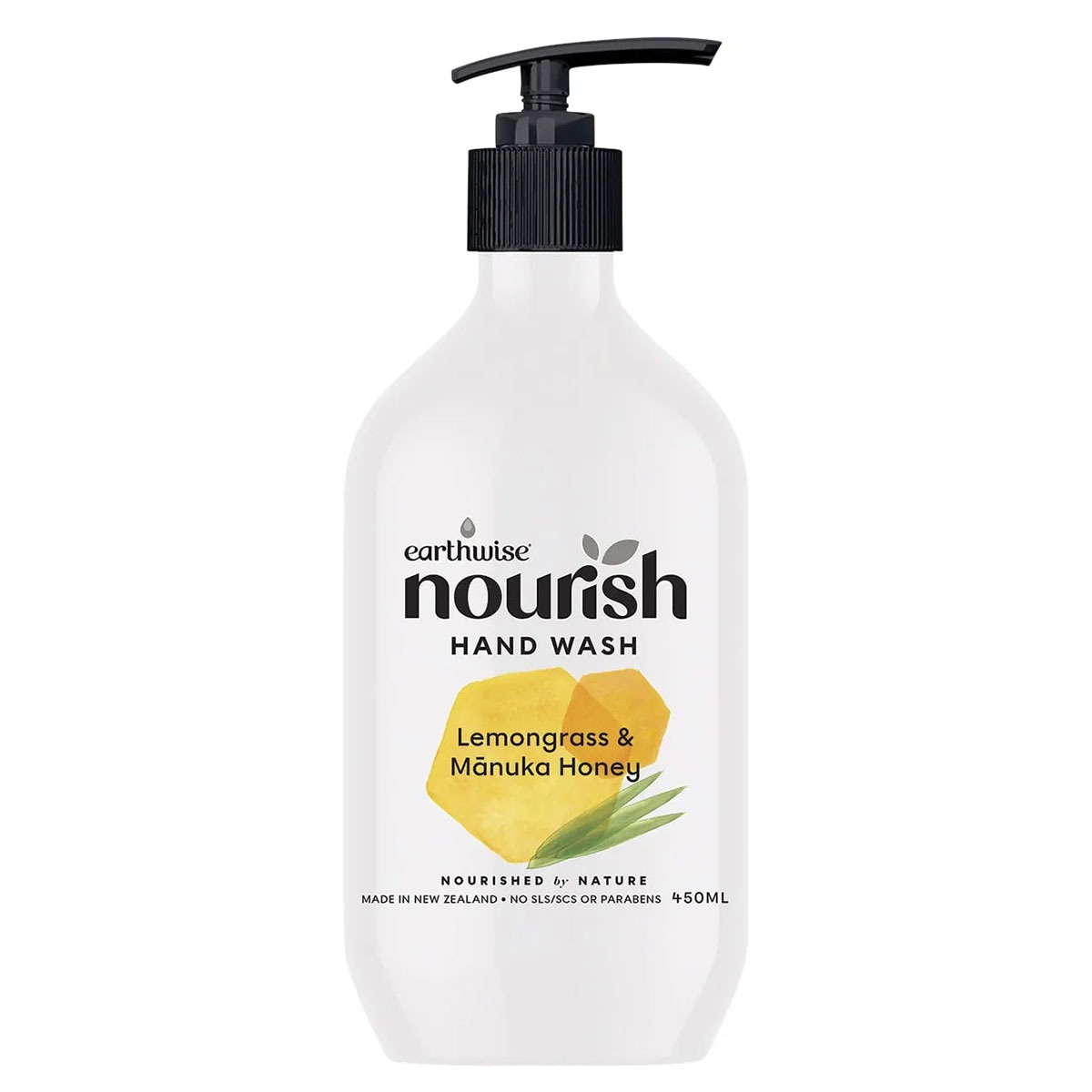 Earthwise Nourish Hand Wash Refill Lemongrass & Manuka Honey 900Ml