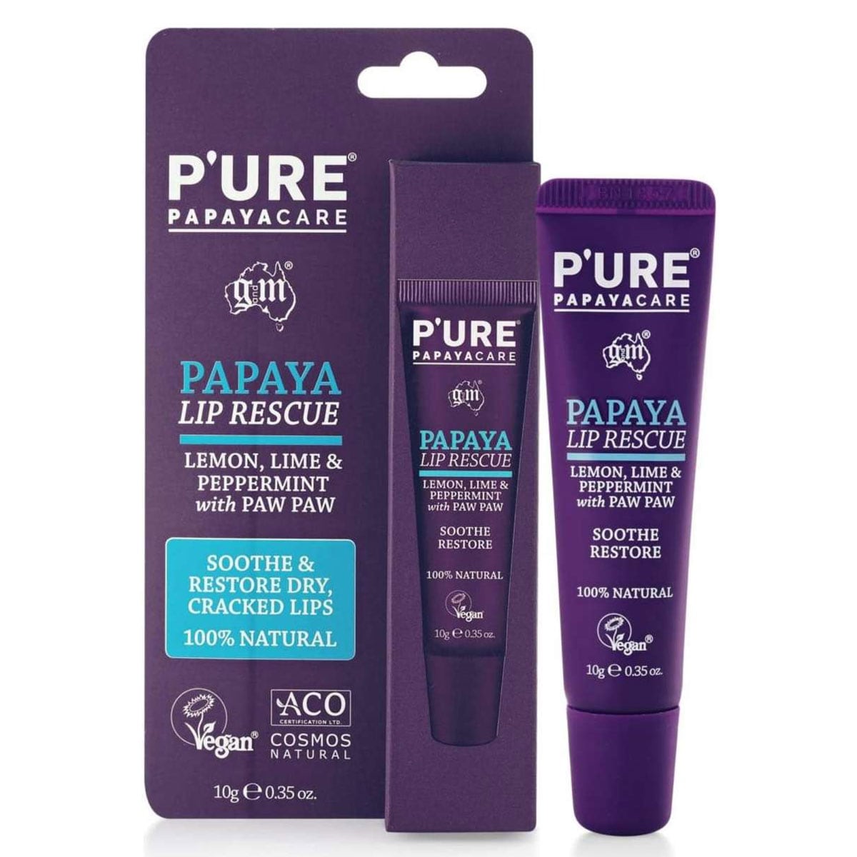 P'Ure Papayacare Papaya Lip Rescue 10G