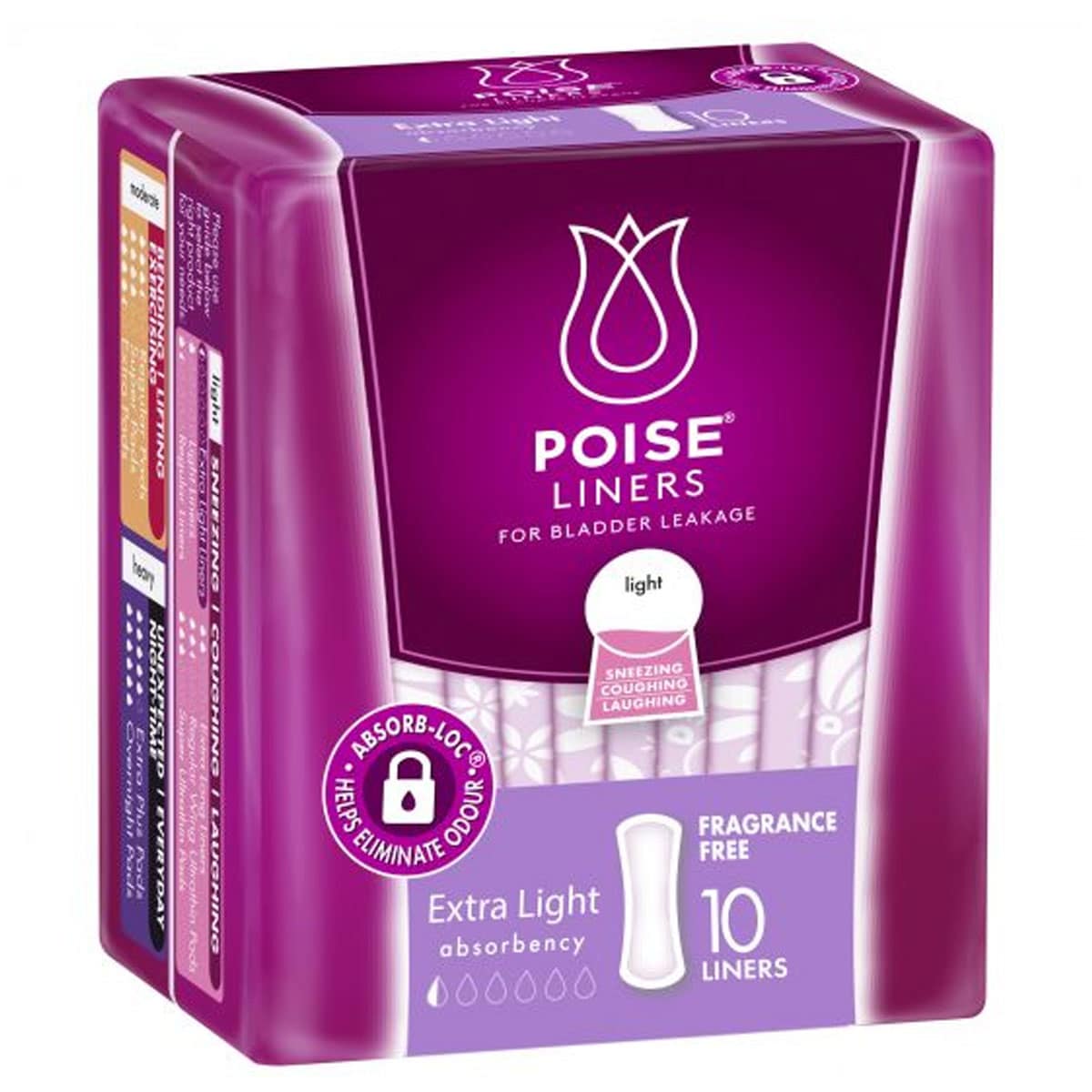 Poise Liners Extra Light 10 Pack