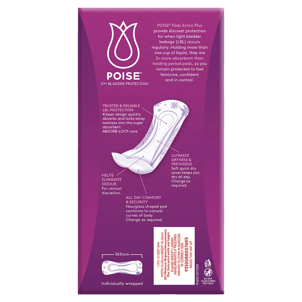 Poise Pads Extra Plus 10 Pack