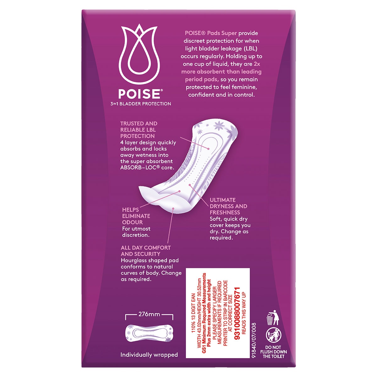 Poise Pads Super 14 Pack