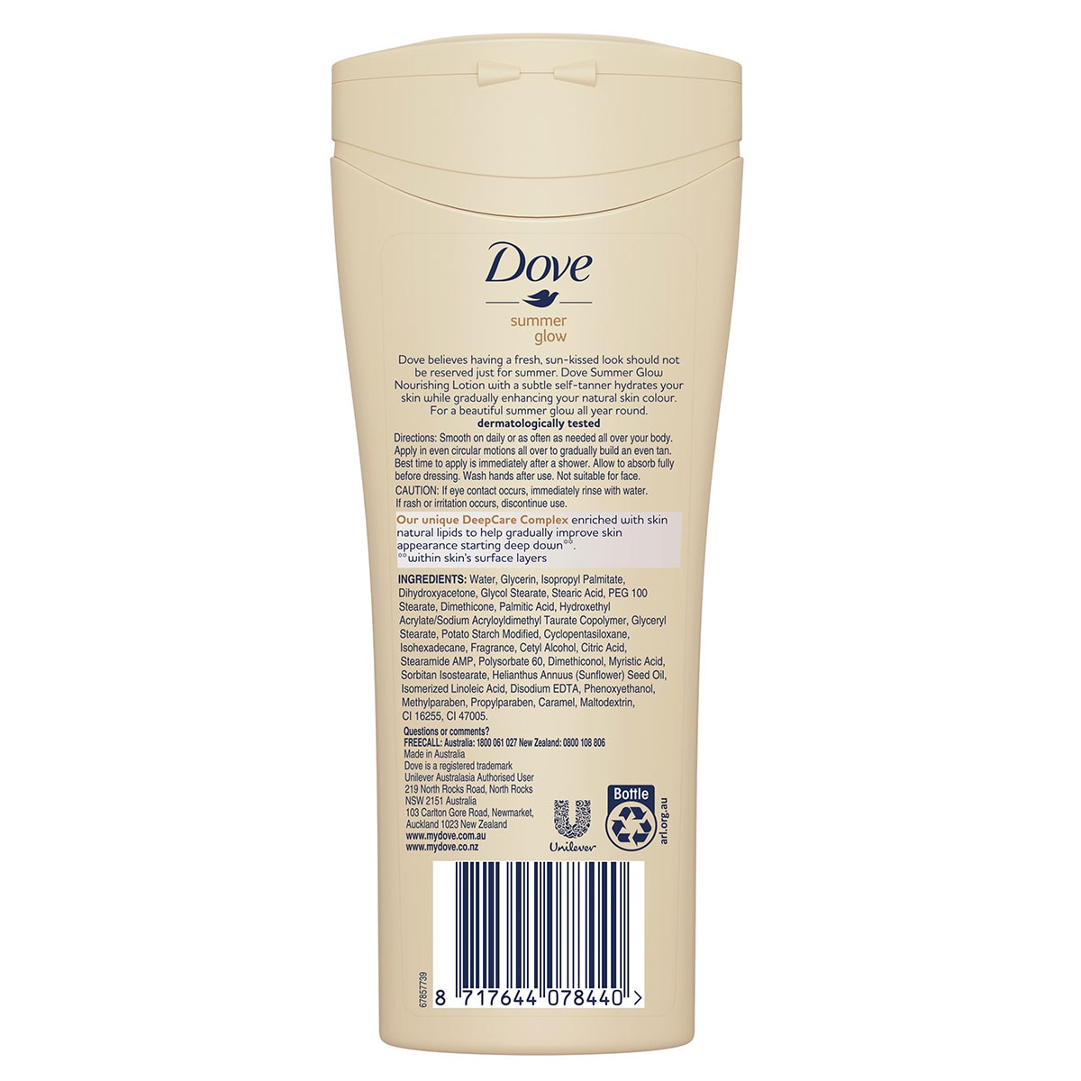 Dove Summer Glow Gradual Tan Body Lotion Fair To Medium 400Ml