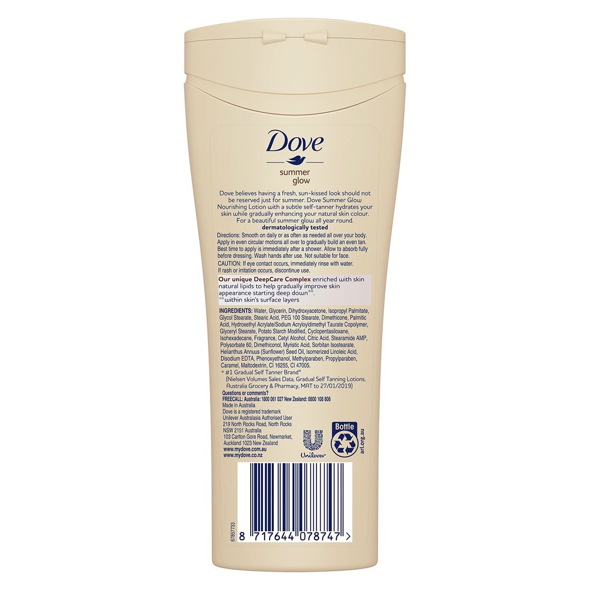 Dove Summer Glow Gradual Tan Body Lotion Medium To Dark 400Ml