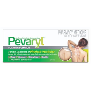 Pevaryl Foaming Solution 3 x 10g Sachets