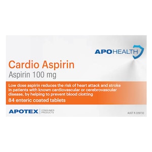 Apohealth Cardio Aspirin 100Mg 84 Enteric Coated Tablets