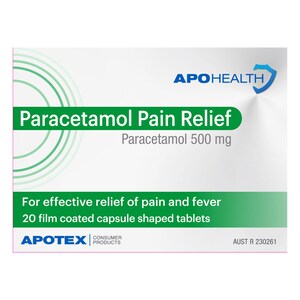 Apohealth Paracetamol Pain Relief 500Mg 20 Tablets