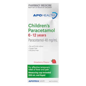 APOHEALTH Childrens Paracetamol 6 - 12 Years 200ml