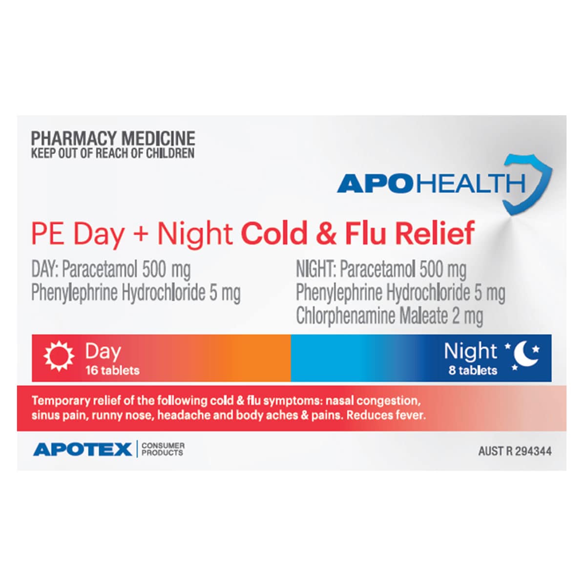 APOHEALTH PE Day + Night Cold & Flu Relief 24 Tablets