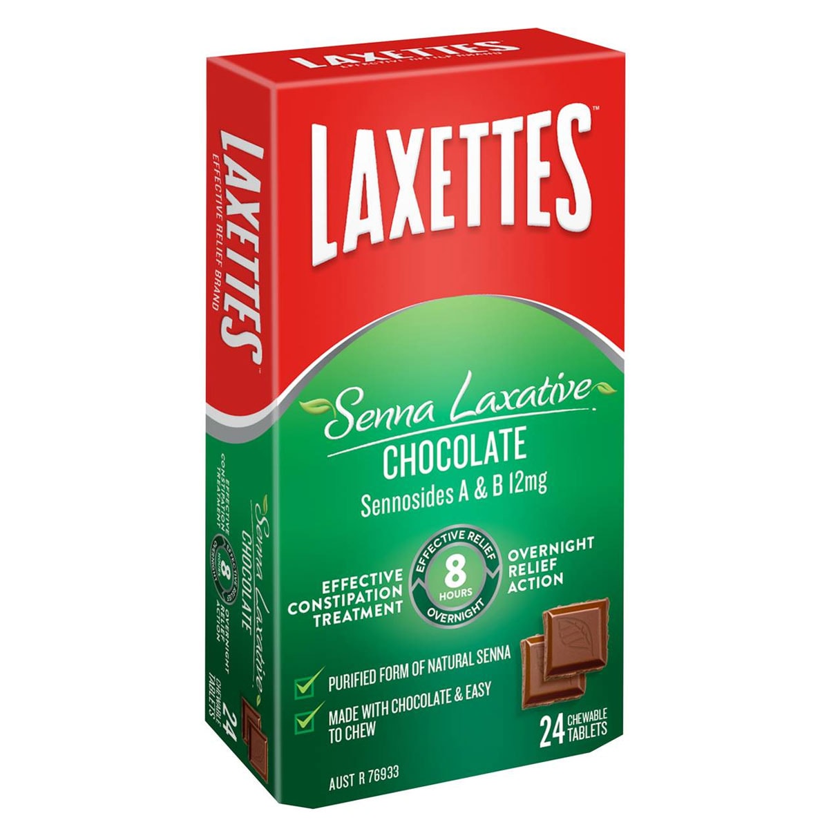 Laxettes Senna Chocolate Squares 24 Pack