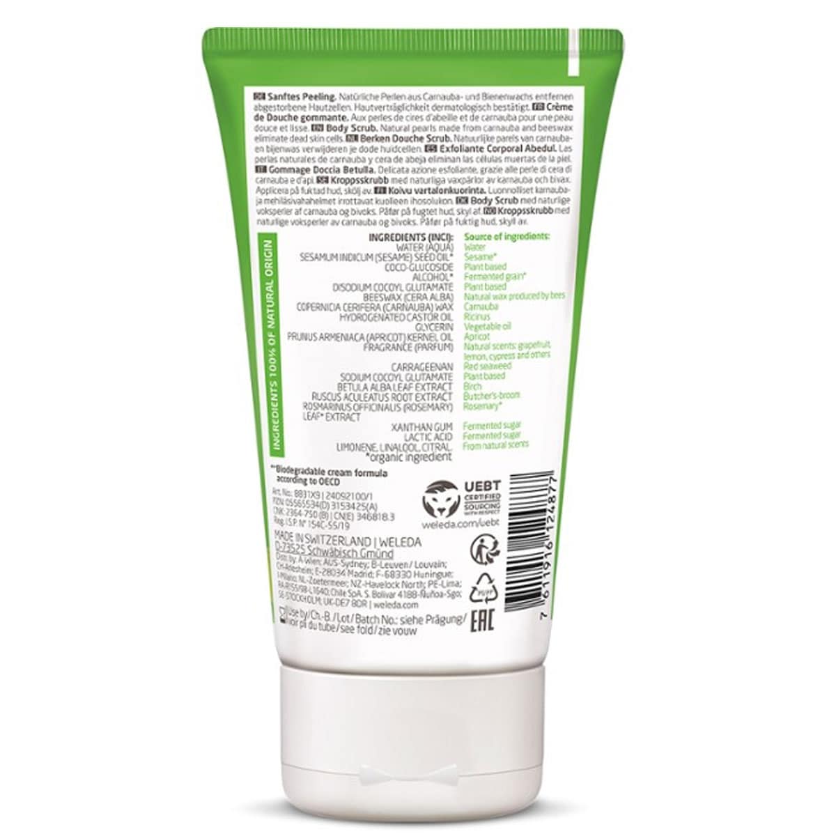 Weleda Birch Pearl Body Scrub 150Ml